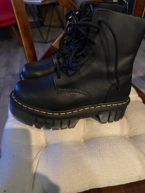 Dr. Martens Audrick 8-Eye Boot Black Platform Boots Women’s US 8 EU 39